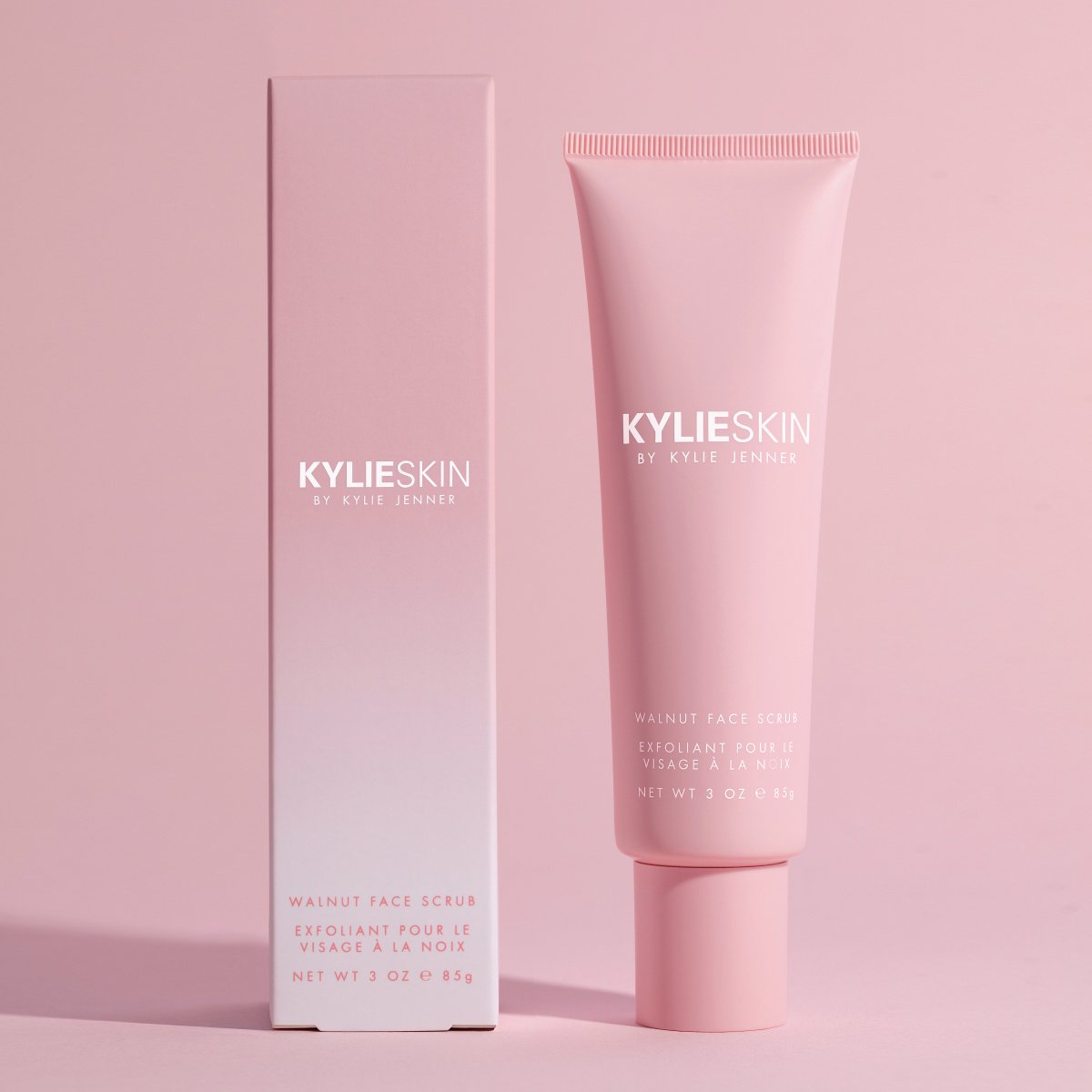 Kylie Skin Walnut Face Scrub package and product